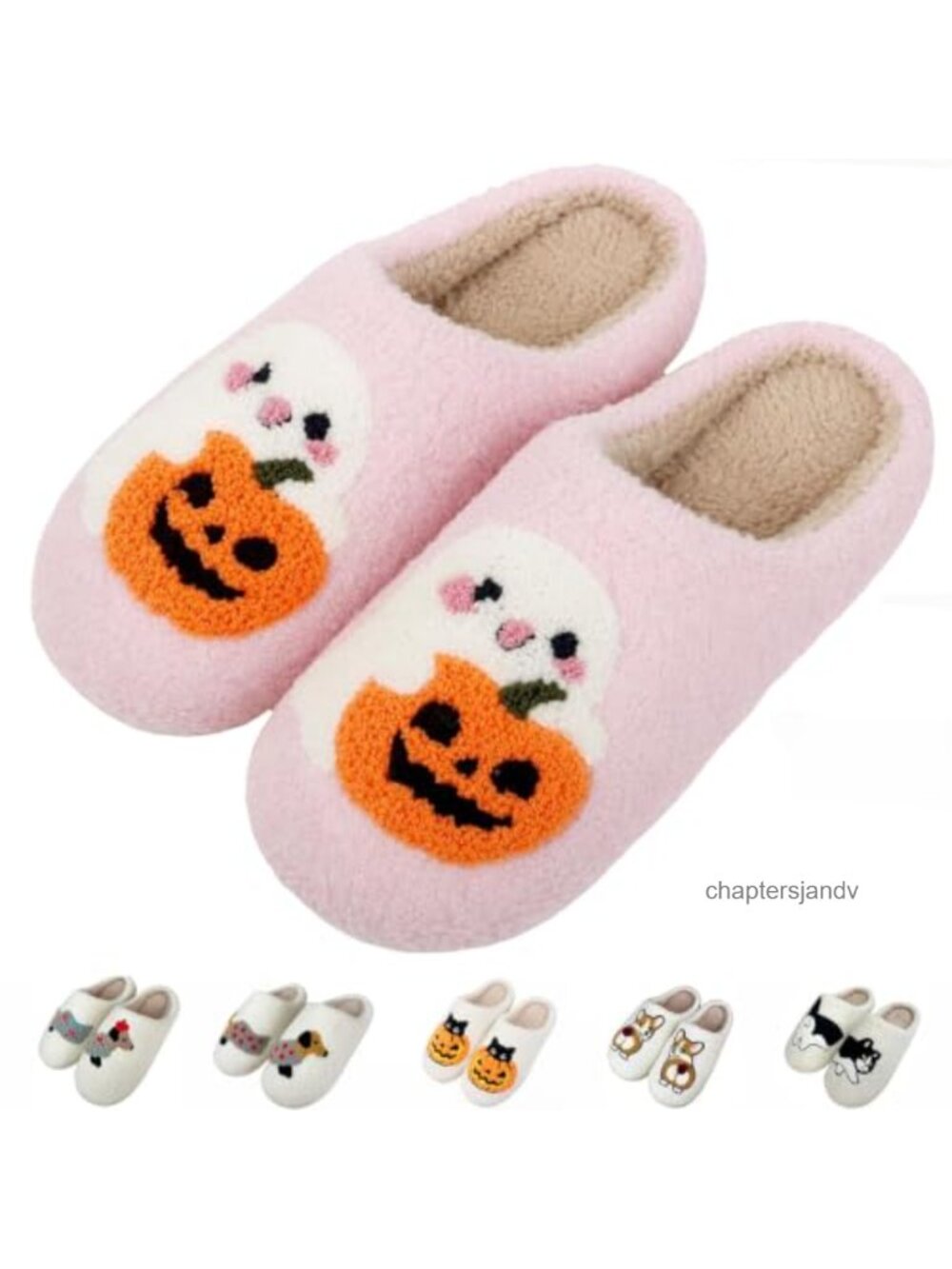 Faux Fur Animal Slippers Unisex Cat Dog Halloween Indoor House Shoes